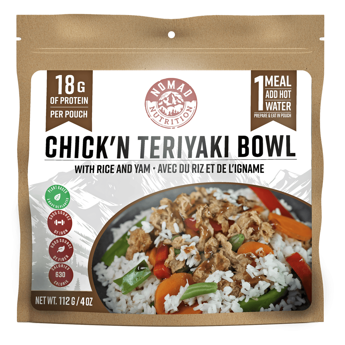 Nomad Nutrition Food Chick&#39;n Teriyaki Bowl plant-based_gluten-free-vegan_dehydrated