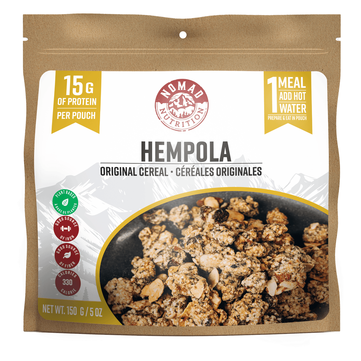 Nomad Nutrition Food Hempola - Original cereal plant-based_gluten-free-vegan_dehydrated