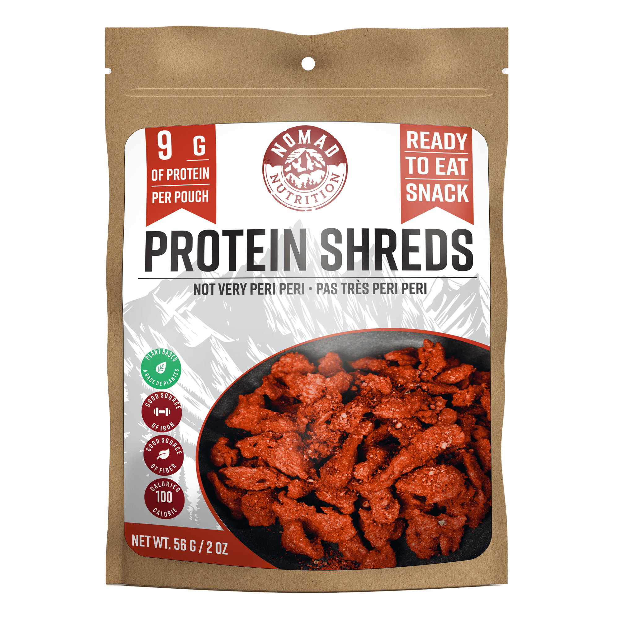 Nomad Nutrition Food Protein Shreds - Not Very Peri Peri plant-based_gluten-free-vegan_dehydrated