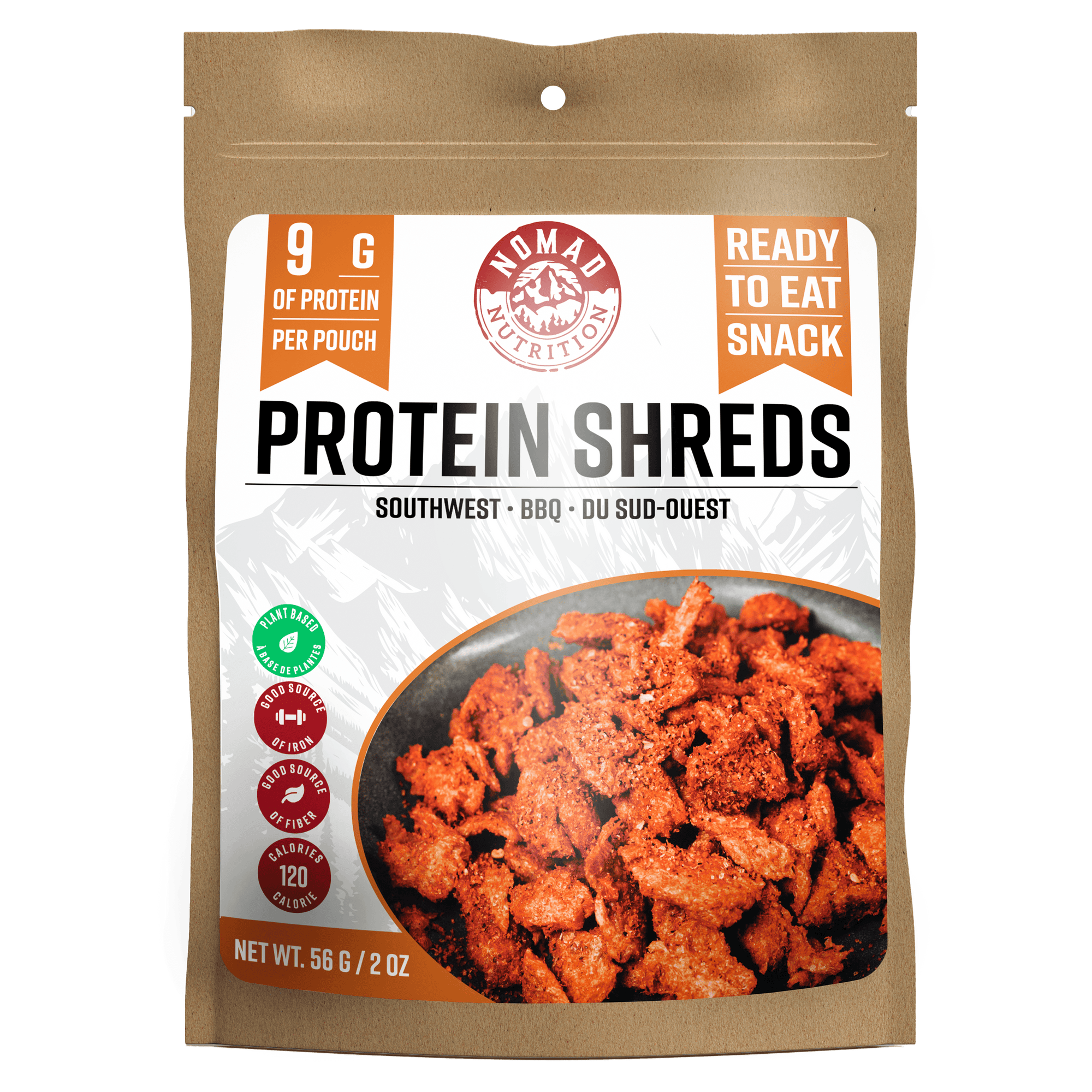 Nomad Nutrition Food Protein Shreds - Southwest BBQ plant-based_gluten-free-vegan_dehydrated